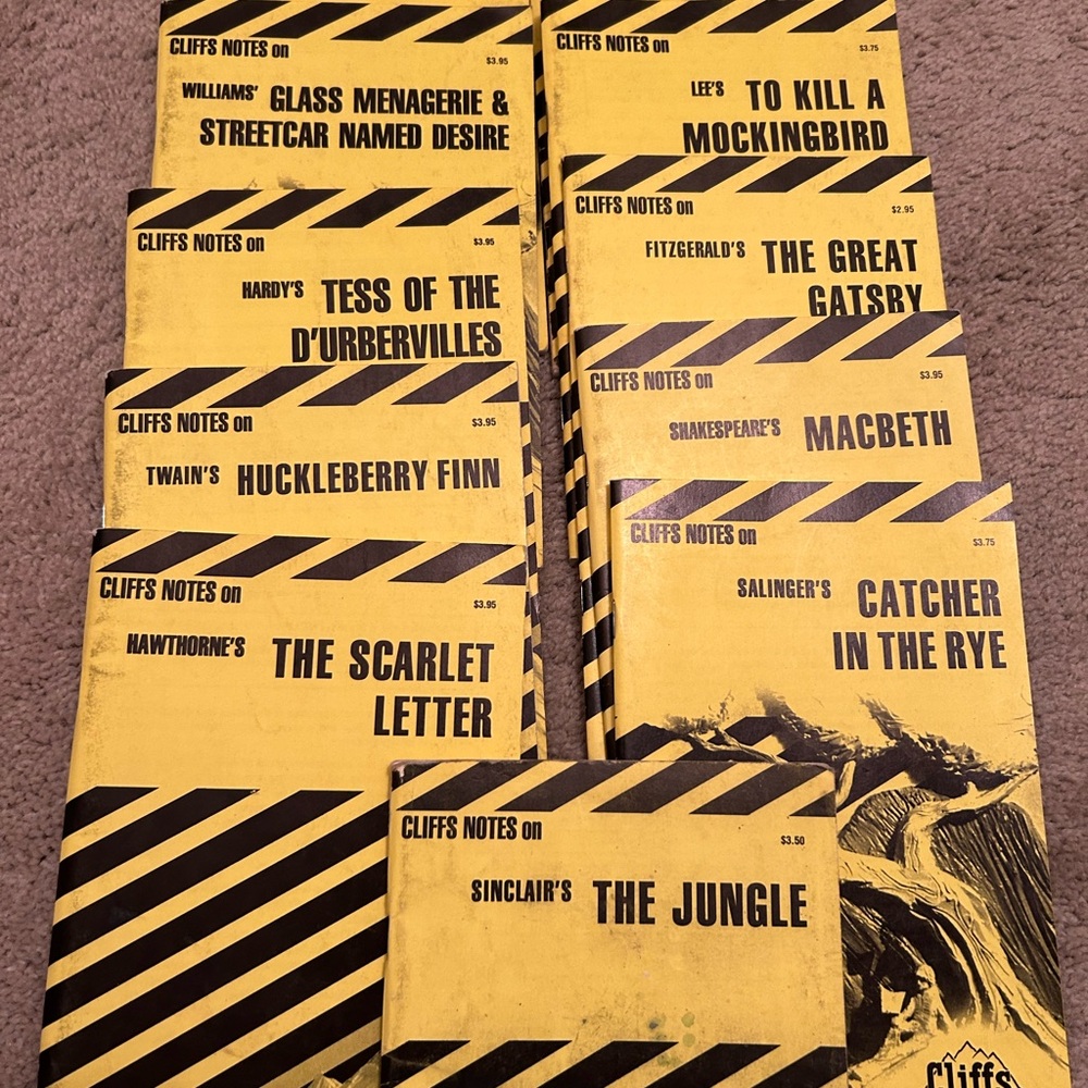 Cliff Notes. 11 books.